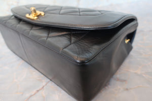CHANEL  Diana matelasse chain shoulder bag Lambskin Black/Gold hadware Shoulder bag 700100074