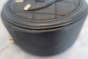 CHANEL/シャネル ココマークラウンドチェーンショルダーバッグ キャビアスキン ブラック/ゴールド金具 ショルダーバッグ 700050165