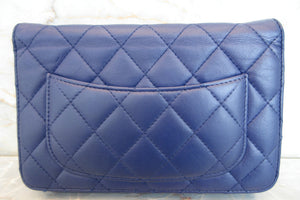 CHANEL/シャネル マトラッセチェーンウォレット ラムスキン ブルー/シルバー金具 ショルダーバッグ 700050210