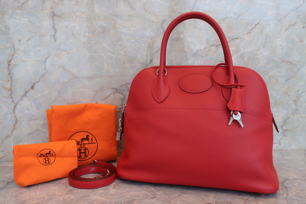 HERMES／エルメス ボリード31 ヴォースイフト ルージュガランス □K刻印 ショルダーバッグ 700060228