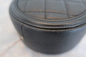 CHANEL/シャネル ココマークラウンドチェーンショルダーバッグ キャビアスキン ブラック/ゴールド金具 ショルダーバッグ 700050165