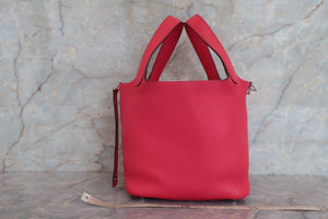 HERMES／エルメス ピコタンロックＰＭ トリヨンクレマンス ローズエクストリーム D刻印 ハンドバッグ 700080013