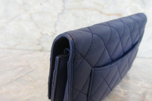 CHANEL/シャネル マトラッセチェーンウォレット ラムスキン ブルー/シルバー金具 ショルダーバッグ 700050210