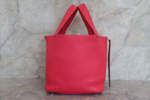 HERMES／エルメス ピコタンロックＰＭ トリヨンクレマンス ローズエクストリーム D刻印 ハンドバッグ 700080013