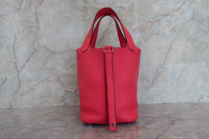 HERMES／エルメス ピコタンロックＰＭ トリヨンクレマンス ローズエクストリーム D刻印 ハンドバッグ 700080013