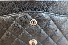 Load image into Gallery viewer, CHANEL Matelasse double flap double chain shoulder bag Caviar skin Black/Silver hadware Shoulder bag 800080082
