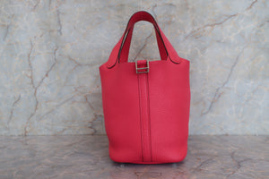 HERMES／エルメス ピコタンロックＰＭ トリヨンクレマンス ローズエクストリーム D刻印 ハンドバッグ 700080013