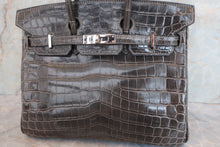 将图片加载到图库查看器，HERMES BIRKIN 25 Crocodile Niloticus □J刻印 Hand bag 600080060
