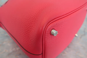 HERMES／エルメス ピコタンロックＰＭ トリヨンクレマンス ローズエクストリーム D刻印 ハンドバッグ 700080013
