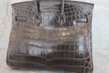 将图片加载到图库查看器，HERMES BIRKIN 25 Crocodile Niloticus □J刻印 Hand bag 600080060
