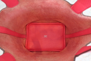 HERMES／エルメス ピコタンロックＰＭ トリヨンクレマンス ローズエクストリーム D刻印 ハンドバッグ 700080013