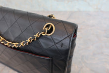 将图片加载到图库查看器，CHANEL/香奈儿 CF 双盖 双链条包 羊皮 Black/Gold hadware(黑色/金色金属) 肩背包 800050002
