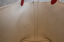 将图片加载到图库查看器，HERMES PICOTIN PM Bi-color Clemence leather/Chevre myzore goatskim White/Red □J刻印 Hand bag 600090133
