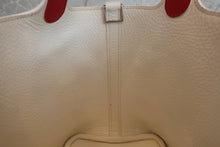 将图片加载到图库查看器，HERMES PICOTIN PM Bi-color Clemence leather/Chevre myzore goatskim White/Red □J刻印 Hand bag 600090133
