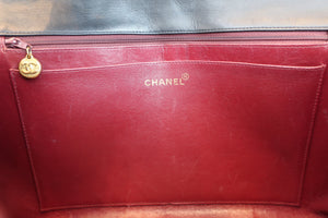 CHANEL/シャネル デカマトラッセシングルフラップチェーンショルダーバッグ ラムスキン ブラック/ゴールド金具 ショルダーバッグ 600100156