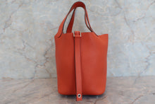 将图片加载到图库查看器，HERMES PICOTIN LOCK PM Clemence leather Terre battueX刻印 Hand bag 600090132
