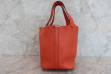 将图片加载到图库查看器，HERMES PICOTIN LOCK PM Clemence leather Terre battueX刻印 Hand bag 600090132
