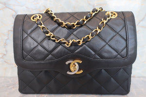 CHANEL/シャネル パリ限定ミニマトラッセダブルフラップチェーンショルダーバッグ ラムスキン ブラック/ゴールド金具 ショルダーバッグ 700090035