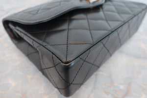 CHANEL/シャネル パリ限定ミニマトラッセダブルフラップチェーンショルダーバッグ ラムスキン ブラック/ゴールド金具 ショルダーバッグ 700090035
