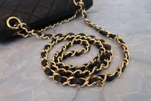 CHANEL/シャネル パリ限定ミニマトラッセダブルフラップチェーンショルダーバッグ ラムスキン ブラック/ゴールド金具 ショルダーバッグ 700090035