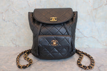 画像をギャラリービューアに読み込む, CHANEL/シャネル マトラッセチェーンリュック ラムスキン ブラック/ゴールド金具 リュック 800060158
