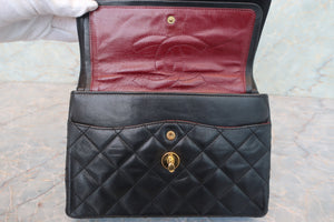 CHANEL/シャネル パリ限定ミニマトラッセダブルフラップチェーンショルダーバッグ ラムスキン ブラック/ゴールド金具 ショルダーバッグ 700090035