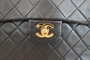 CHANEL/シャネル マトラッセWフラップWチェーンショルダーバッグ ラムスキン ブラック/ゴールド金具 ショルダーバッグ 600100170