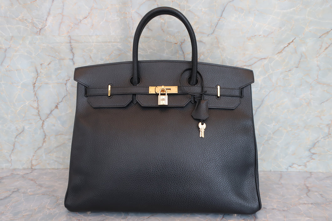 HERMES／エルメス バーキン40 アルデンヌ ブラック □B刻印 ハンドバッグ 700070248