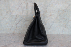 HERMES／エルメス バーキン40 アルデンヌ ブラック □B刻印 ハンドバッグ 700070248