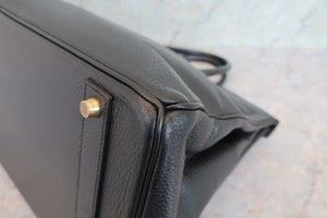 HERMES／エルメス バーキン40 アルデンヌ ブラック □B刻印 ハンドバッグ 700070248