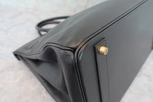 HERMES／エルメス バーキン40 アルデンヌ ブラック □B刻印 ハンドバッグ 700070248