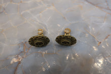 Load image into Gallery viewer, CHANEL CC mark round earring Gold plate Gold Earring 500060009
