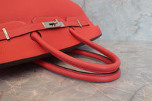 Load image into Gallery viewer, HERMES BIRKIN 35 Clemence leather Rouge pivoine □R Engraving Hand bag 600090127
