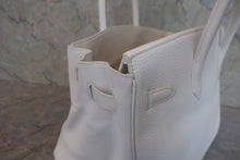 画像をギャラリービューアに読み込む, HERMES／エルメス バーキン35 トリヨンクレマンス ホワイト □F刻印 ハンドバッグ 800020018
