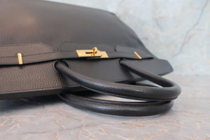 HERMES／エルメス バーキン40 アルデンヌ ブラック □B刻印 ハンドバッグ 700070248