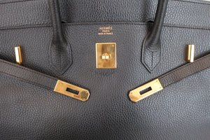 HERMES／エルメス バーキン40 アルデンヌ ブラック □B刻印 ハンドバッグ 700070248