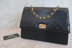 CHANEL/香奈儿 2.55 梯形 链条包羊皮 Black/Gold hadware(黑色/金色金属) 肩背包 600100079