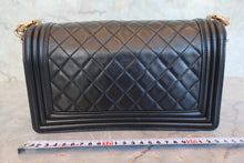 Load image into Gallery viewer, CHANEL LeBOY CHANEL chain shoulder bag Lambskin Black/Gold hadware Shoulder bag 800080055

