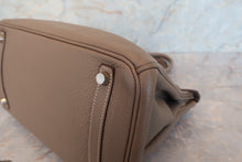 Load image into Gallery viewer, HERMES BIRKIN 30 Clemence leather Etoupe gray □I Engraving Hand bag 700100132
