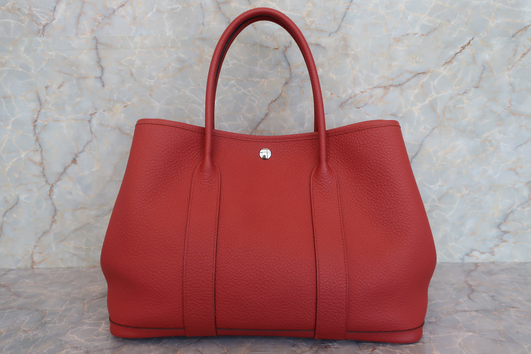 HERMES／エルメス ガーデンパーティPM カントリー ルージュデュセス T刻印 トートバッグ 700030246