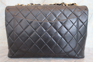 CHANEL/シャネル 中マトラッセシングルフラップチェーンショルダーバッグ ラムスキン ブラック/ゴールド金具 ショルダーバッグ 700040059