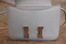 将图片加载到图库查看器，HERMES CONSTANCE 3 Mini Epsom leather Blue brume Y刻印 Shoulder bag 800090097
