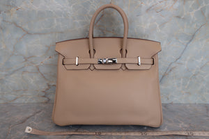HERMES／エルメス バーキン25 ヴォースイフト タバックキャメル □L刻印 ハンドバッグ 700080009