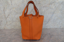 Load image into Gallery viewer, HERMES PICOTIN LOCK PM Clemence leather Orange □M Engraving Hand bag 600120300
