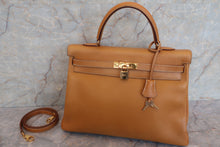 将图片加载到图库查看器，HERMES KELLY 35 Ardennes leather Natural □A刻印 Shoulder bag 500120009
