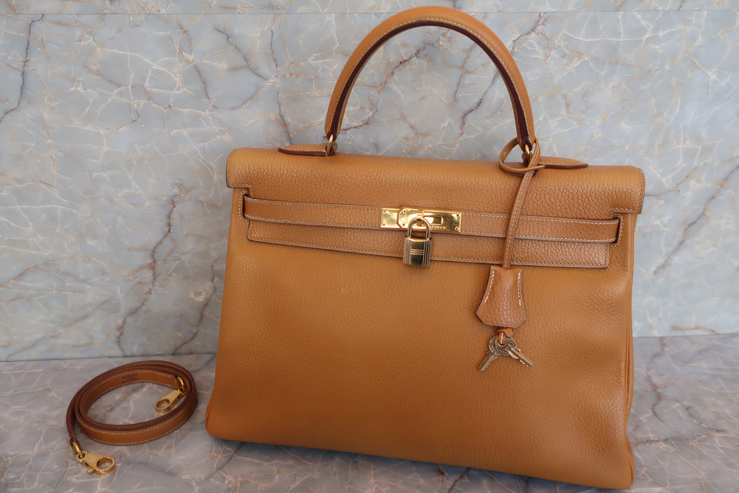 HERMES KELLY 35 Ardennes leather Natural □A刻印 Shoulder bag 500120009