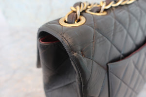 CHANEL/シャネル 中マトラッセシングルフラップチェーンショルダーバッグ ラムスキン ブラック/ゴールド金具 ショルダーバッグ 700040059