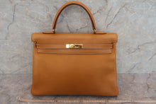 将图片加载到图库查看器，HERMES KELLY 35 Ardennes leather Natural □A刻印 Shoulder bag 500120009
