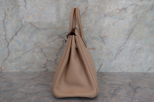 HERMES／エルメス バーキン25 ヴォースイフト タバックキャメル □L刻印 ハンドバッグ 700080009