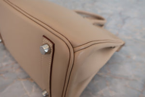 HERMES／エルメス バーキン25 ヴォースイフト タバックキャメル □L刻印 ハンドバッグ 700080009